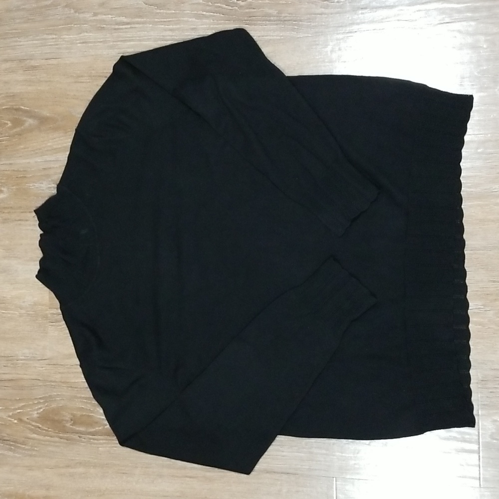 (XL) Joseph A Casual Contemporary Mock Neck Soft Warm Modern Classic Scalloped